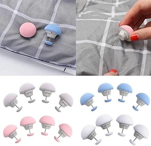 Tvoip 16 Pcs Duvet Clips Set with Buttons