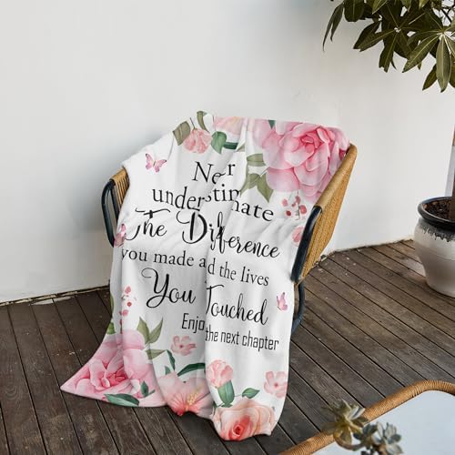 Bariceneth Retirement Gift for Woman Throw Blanket 50 X 60