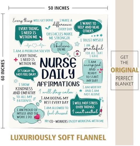 Craftique Nurse Blanket with Daily Affirmations