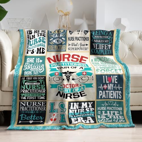 Cozy Nurse Practitioner Throw Blanket 50x60