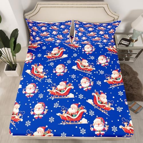 Castle Fairy Merry Christmas Twin Sheet Set