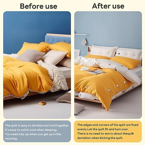 ALXBSONE Duvet Cover Pins 16Pcs Double Sided