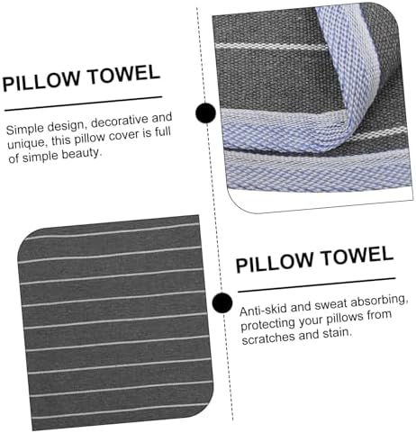 MERRYHAPY 2pcs Anti-Skid Pillowcase Protectors with Gray Stripe Design