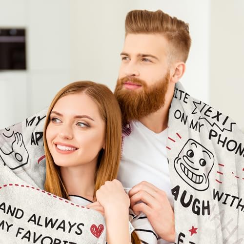 Romantic I Love You Throw Blanket for Him Her