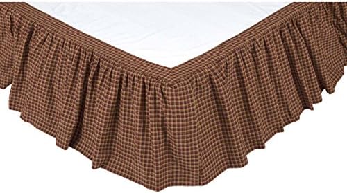 VHC Brands Americana Red Bed Skirt Queen Size