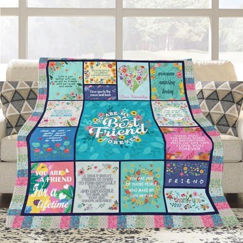 Best Friend Blanket - 60X50 Flannel Throw for Birthday Mothers Day