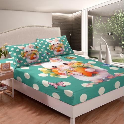 Castle Fairy Cute Cartoon Rabbit Sheet Set Twin Size