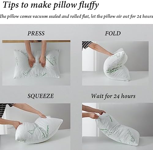 HOXXME King Size Memory Foam Pillow Set of 2