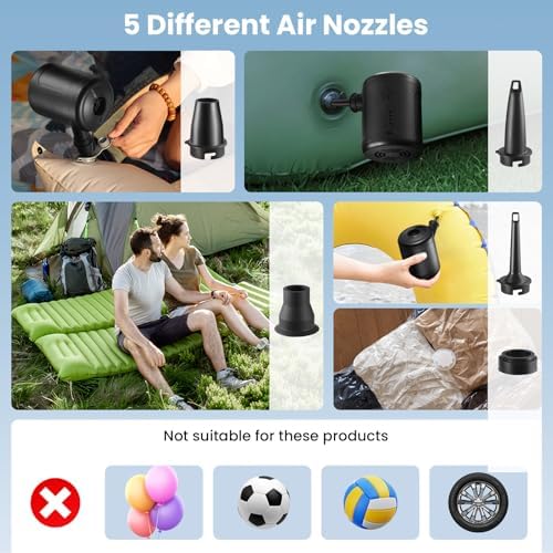 NIBBaNACAL Portable Air Pump with 6000mAh Battery