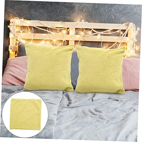 2pcs2 Soft Square Throw Pillow Covers for Sofa