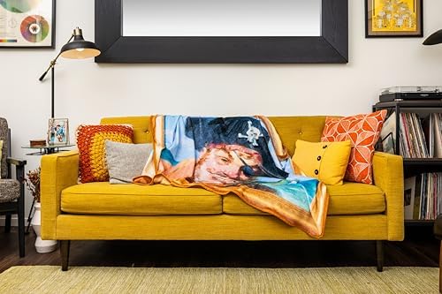 Silver Buffalo Spongebob Squarepants Captain Painty Pirate Fleece Throw 45x60