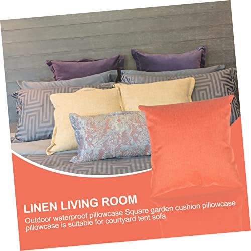 MAGICLULU 3pcs Linen Pillow Covers for Outdoor Patio Use