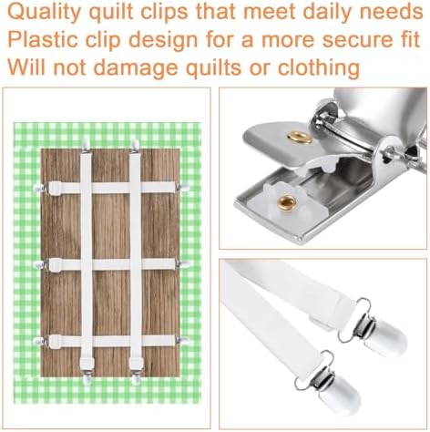 20pcs Silver Pacifier Clips for Bedding and More