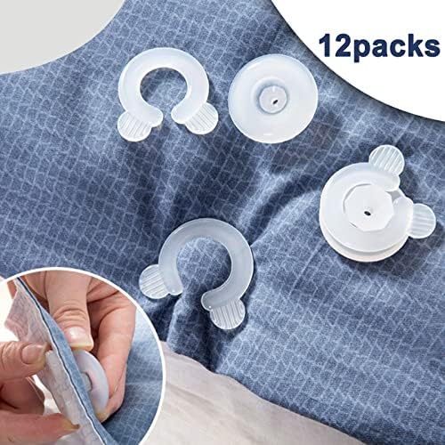 12 Sets Duvet Comforter Clips for Secure Fit