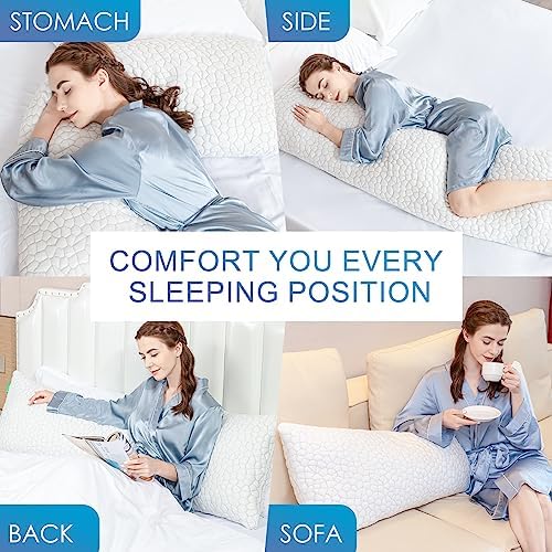 SUPA MODERN Body Pillow with Cooling Gel and Washable Cover