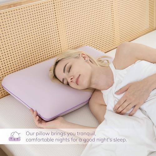 Cooling Memory Foam Pillow with Reversible Cover All-Season Comfort