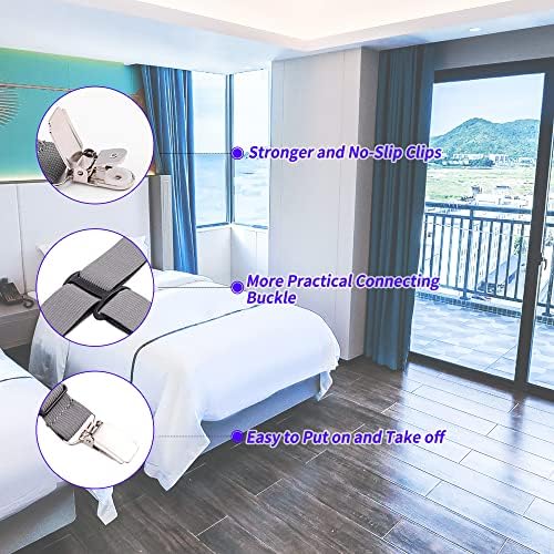 Fitted Sheet Straps 4PCS Sturdy Bed Sheet Clips