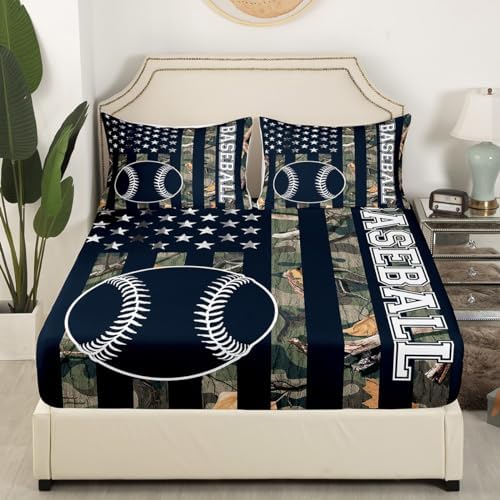 Castle Fairy Boys Baseball Fitted Sheet Set Twin Size