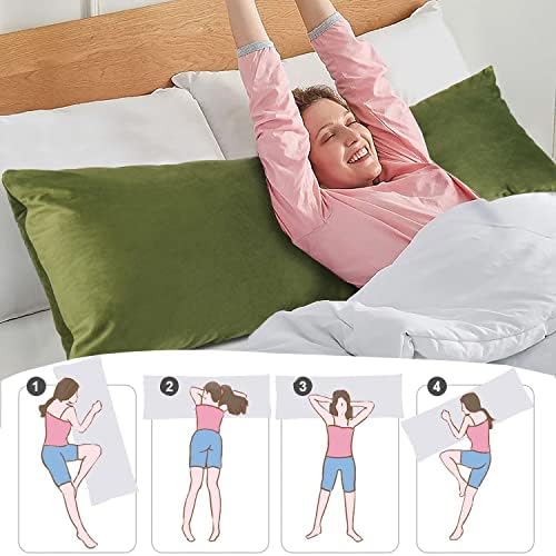 Beddream Full Body Pillow - Velvet Cover 20x54 Inch
