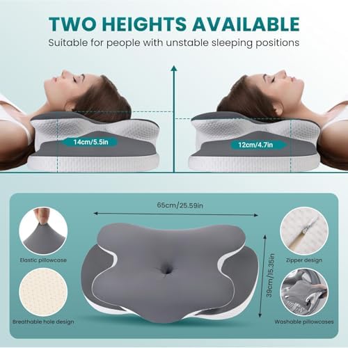 JINXIA Cervical Neck Pillow - Ergonomic Support for Neck and Shoulder