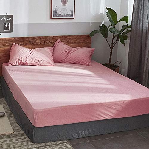 YUANCHENG Velvet Fitted Sheet 180x200cm Deep Pockets 1