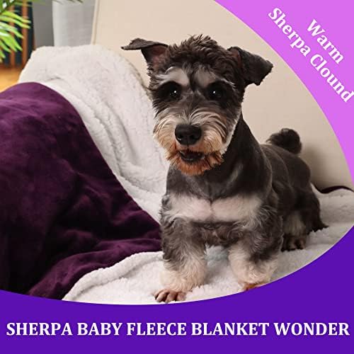 NANPIPER Baby Sherpa Throw Blanket - Soft Reversible 30x40 Inches