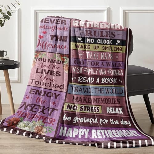 Retirement Gift Blanket for Women 50x60in