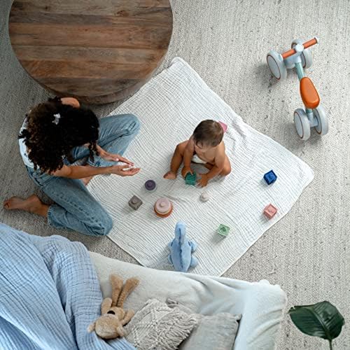 Comfy Cubs Muslin Baby Blanket - 40x40 White