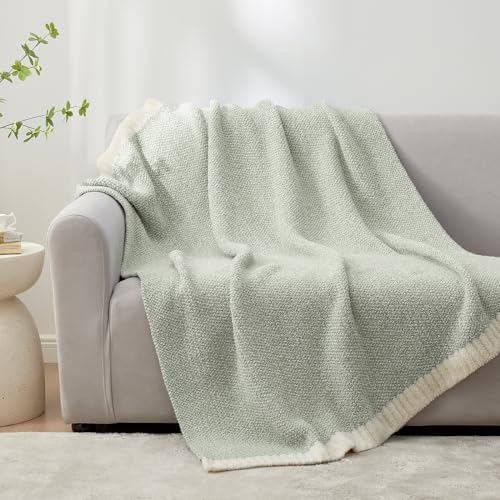 Snuggle Sac Heather Sage Green Throw Blanket