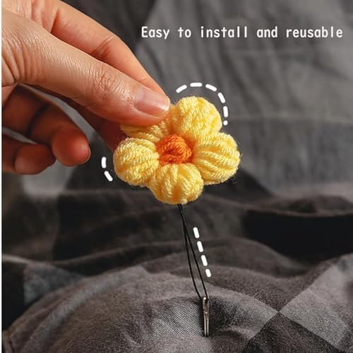 CozyCove 8-Piece Duvet Clips with Flower Design Yellow