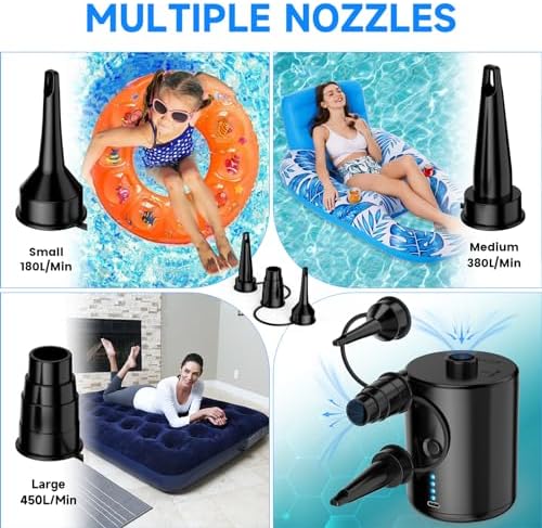 TECHSHARE Air Pump for Air Mattress and Inflatables 1