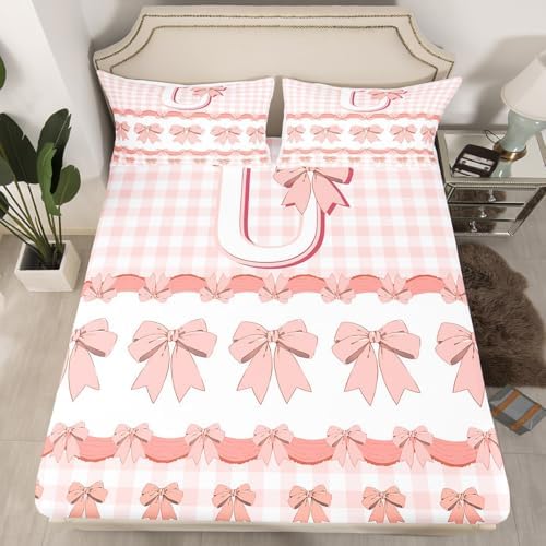 Castle Fairy 3D Bowknot Fitted Sheet Twin Size with Pillowcase