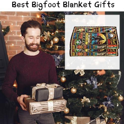 Bigfoot Throw Blanket - Funny Sasquatch Gift for Bigfoot Lovers