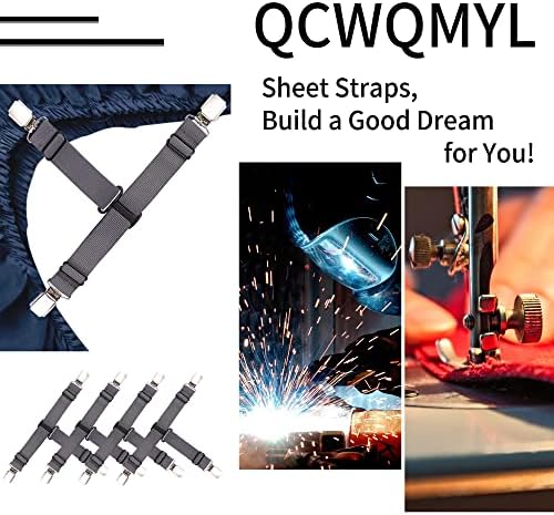 Fitted Sheet Straps 4PCS Sturdy Bed Sheet Clips