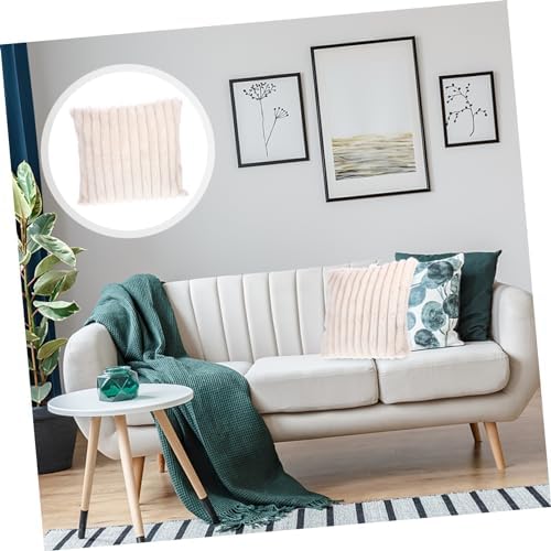 OUNONA Square Throw Pillow Cover Double Sided Cushion Case for Sofa 1