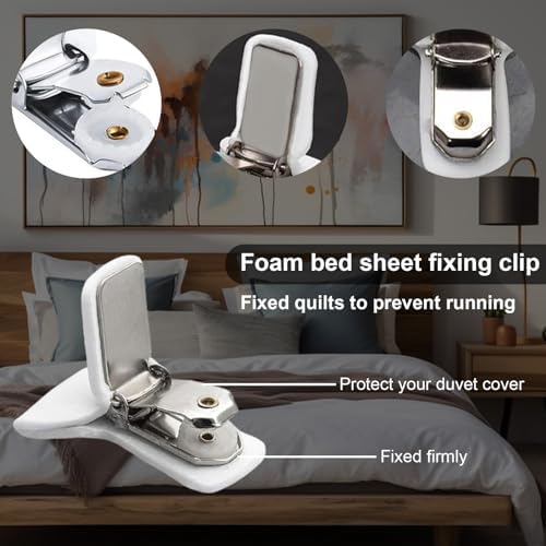 8 Pack Durable Duvet Clips for Bedding