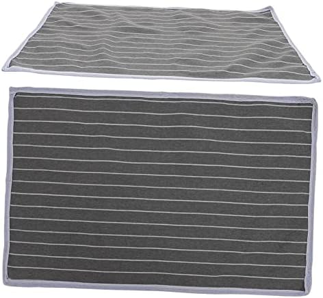 ERINGOGO 2Pcs Breathable Pillow Towels with Zip Gray Striped Design