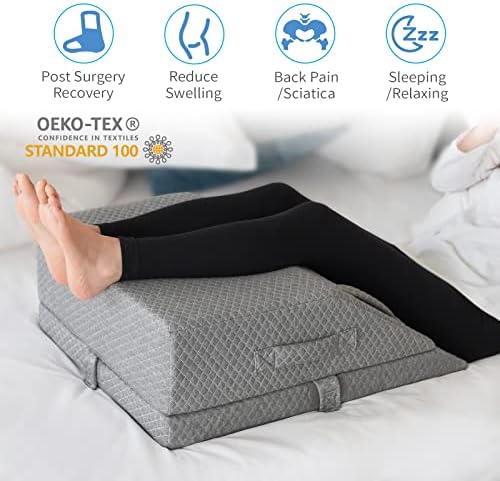 Adjustable Leg Elevation Pillow for Swelling Relief and Comfort