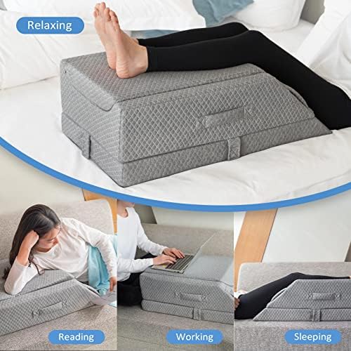 Adjustable Leg Elevation Pillow for Pain Relief and Post Surgery Recovery