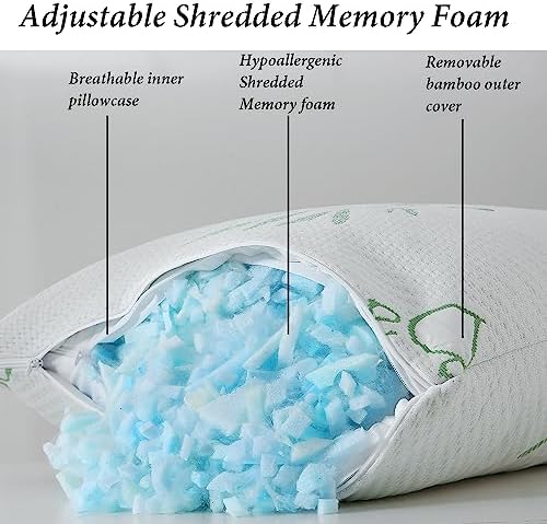 HOXXME King Size Memory Foam Pillow Set of 2
