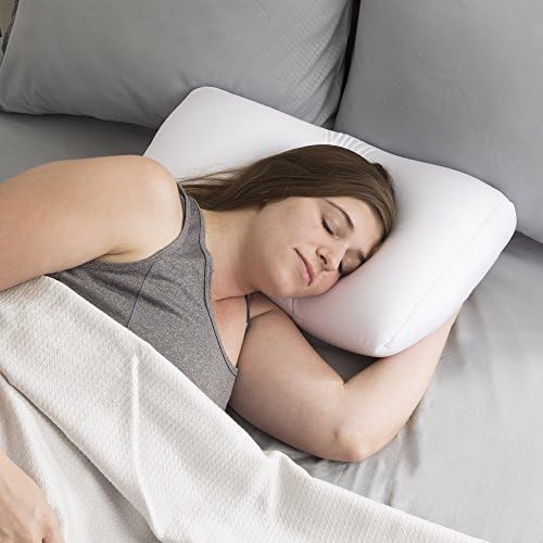 Remedy White Microbead Pillow for Sleep and Travel