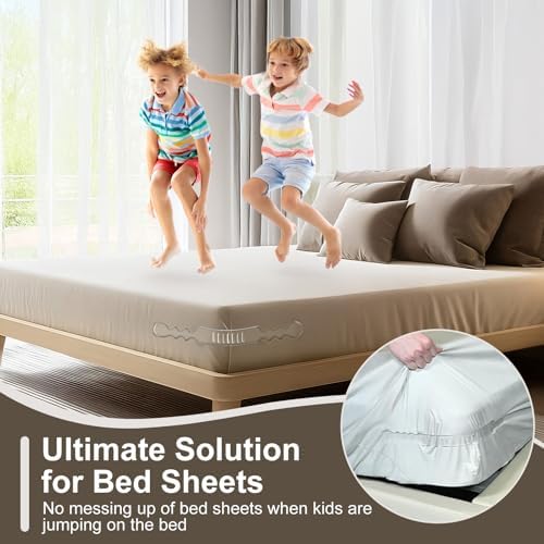 No-Slip Sheet Holder for Deep Mattresses - Universal Fit with Lock Strip