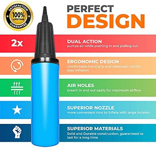 Hand Air Pump for Balloons - 9 Portable Inflatable Pump
