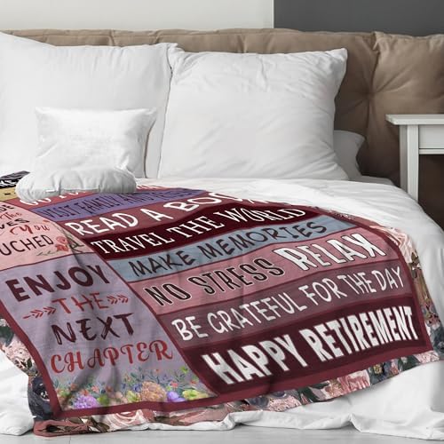 Spwasplo Retirement Gift for Woman 60x50 Flannel Throw