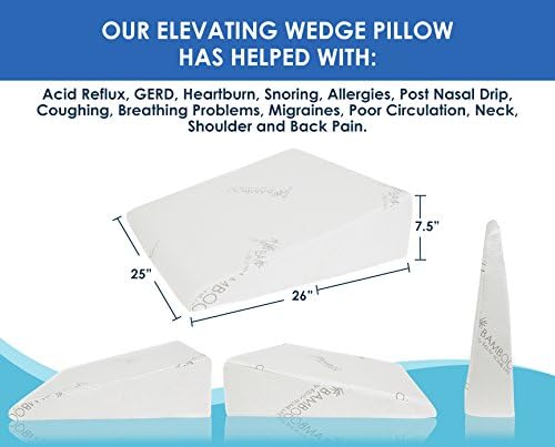 75 Inch Bed Wedge Pillow for Acid Reflux and Snoring