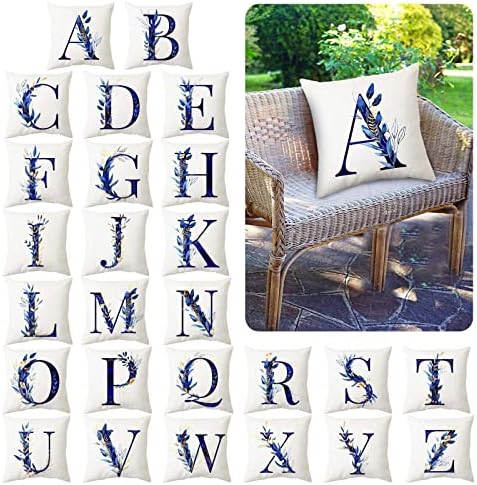 TUNKENCE Alphabet Decorative Pillow Covers 18x18