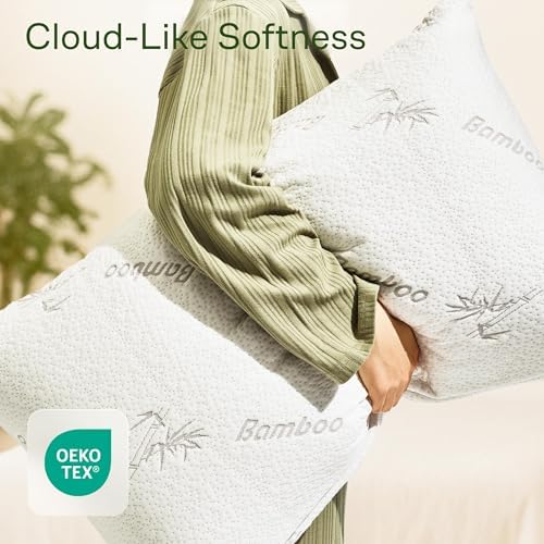 Cloud-Like Pillow Protectors with Zipper - 2-Pack White