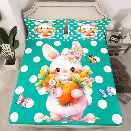 Castle Fairy Cute Cartoon Rabbit Sheet Set Twin Size