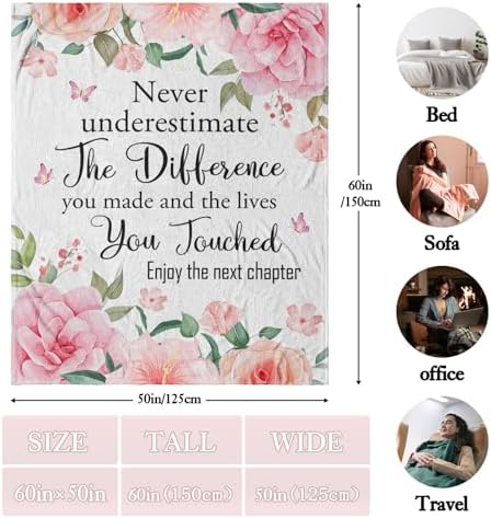 Bariceneth Retirement Gift for Woman Throw Blanket 50 X 60