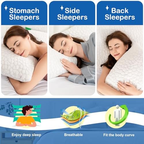 SUPA MODERN Cooling Pillows for Side Sleepers 2 Pack